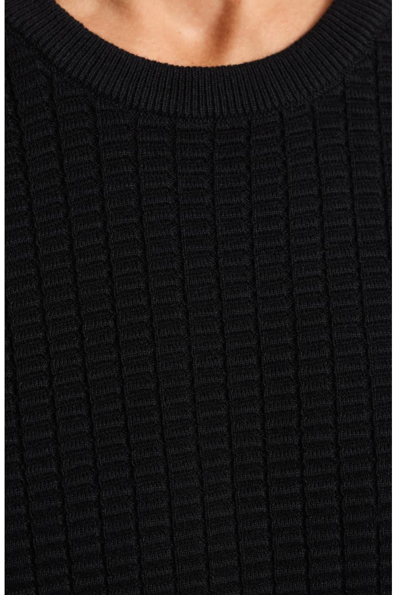 Luis Short Sleeve Sweater, Alternate, color, BLACK