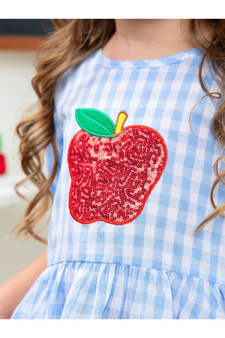 Sequin Apple Puff Sleeve Top & Red Short Set, Alternate, color, Red