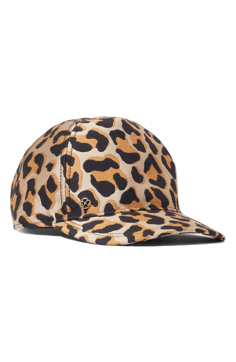 Kate Spade New York leopard brocade baseball cap, Main, color, 