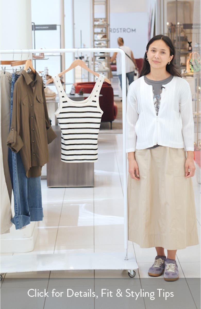 Faye Stripe Crop Organic Cotton Blend Tank, sales video thumbnail