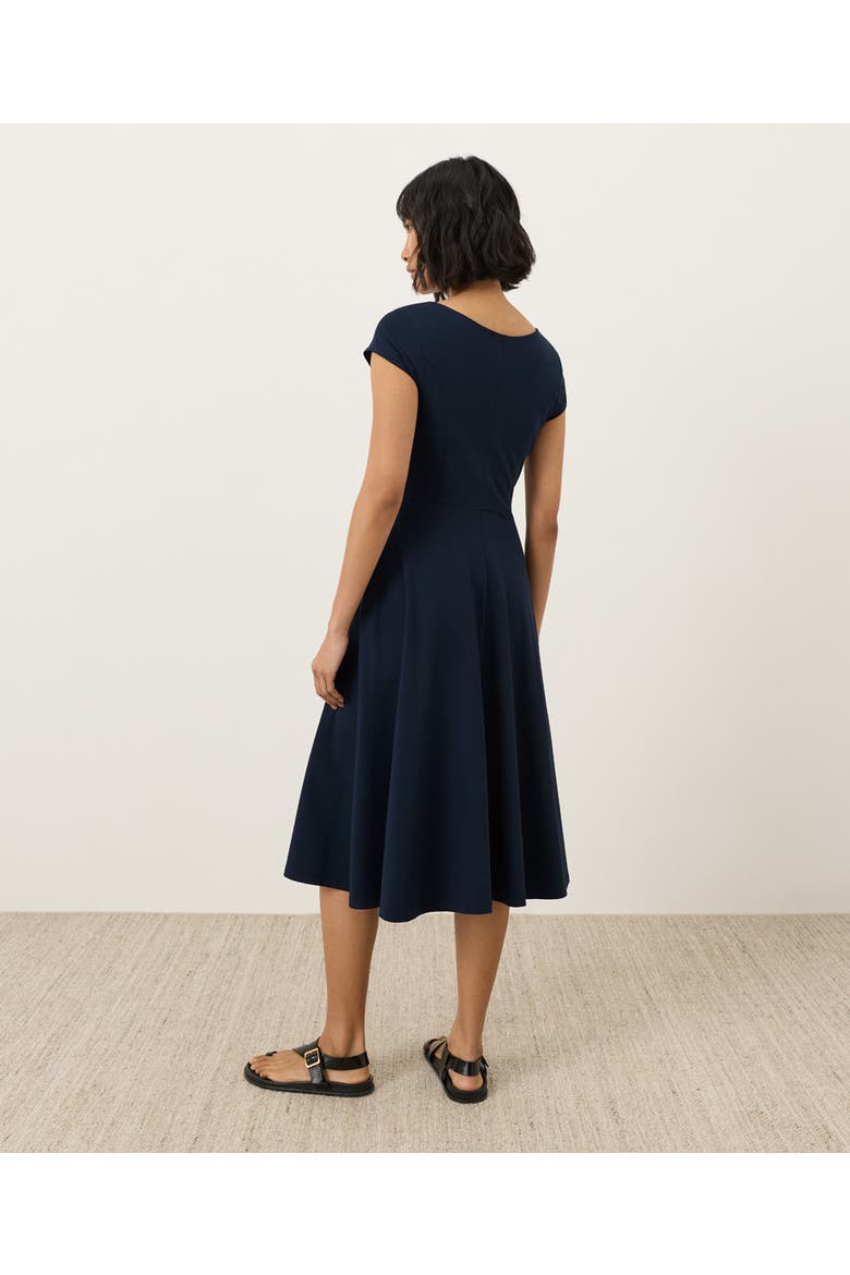 Fit & Flare Ballet Dress Made with Organic Cotton, Alternate, color, Navy