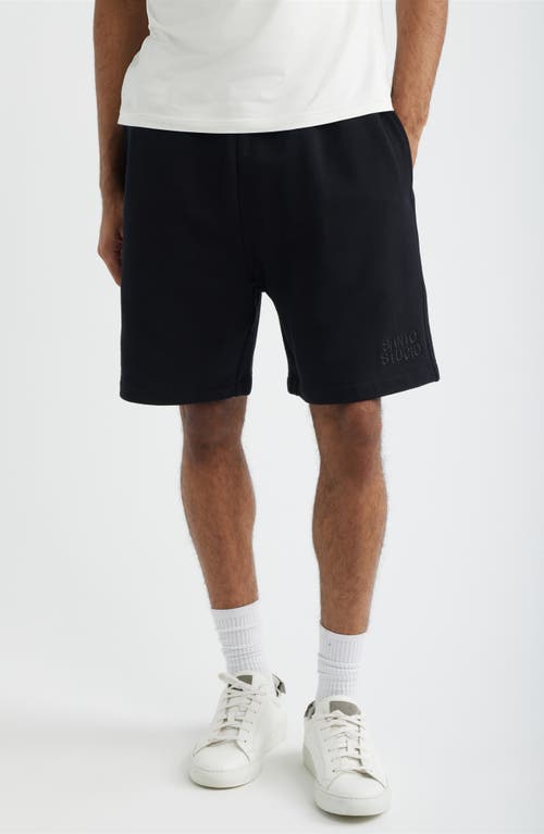 Forever Santo Studio Roma Drawstring Shorts in Black at Nordstrom, Size Medium