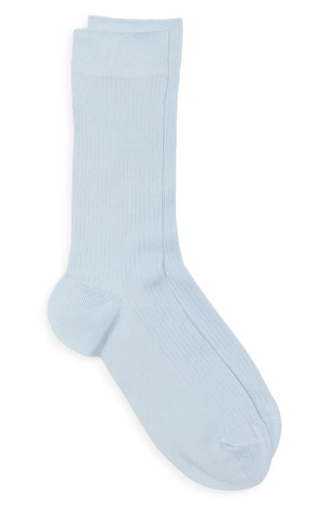 Casual Rib Crew Socks