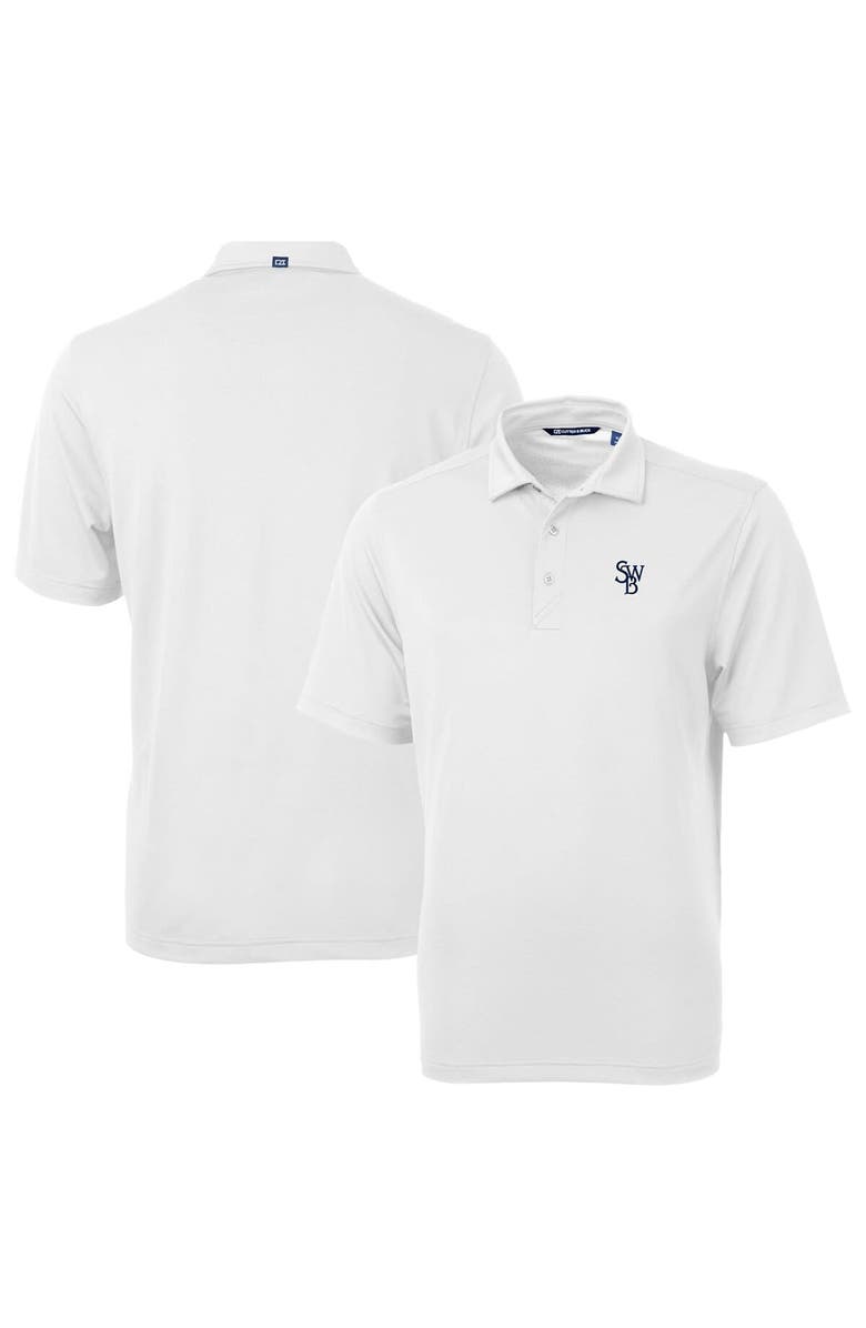 Cutter & Buck Men's Cutter & Buck White Scranton Wilkes-Barre RailRiders Virtue Eco Pique Recycled Polo, Main, color, 
