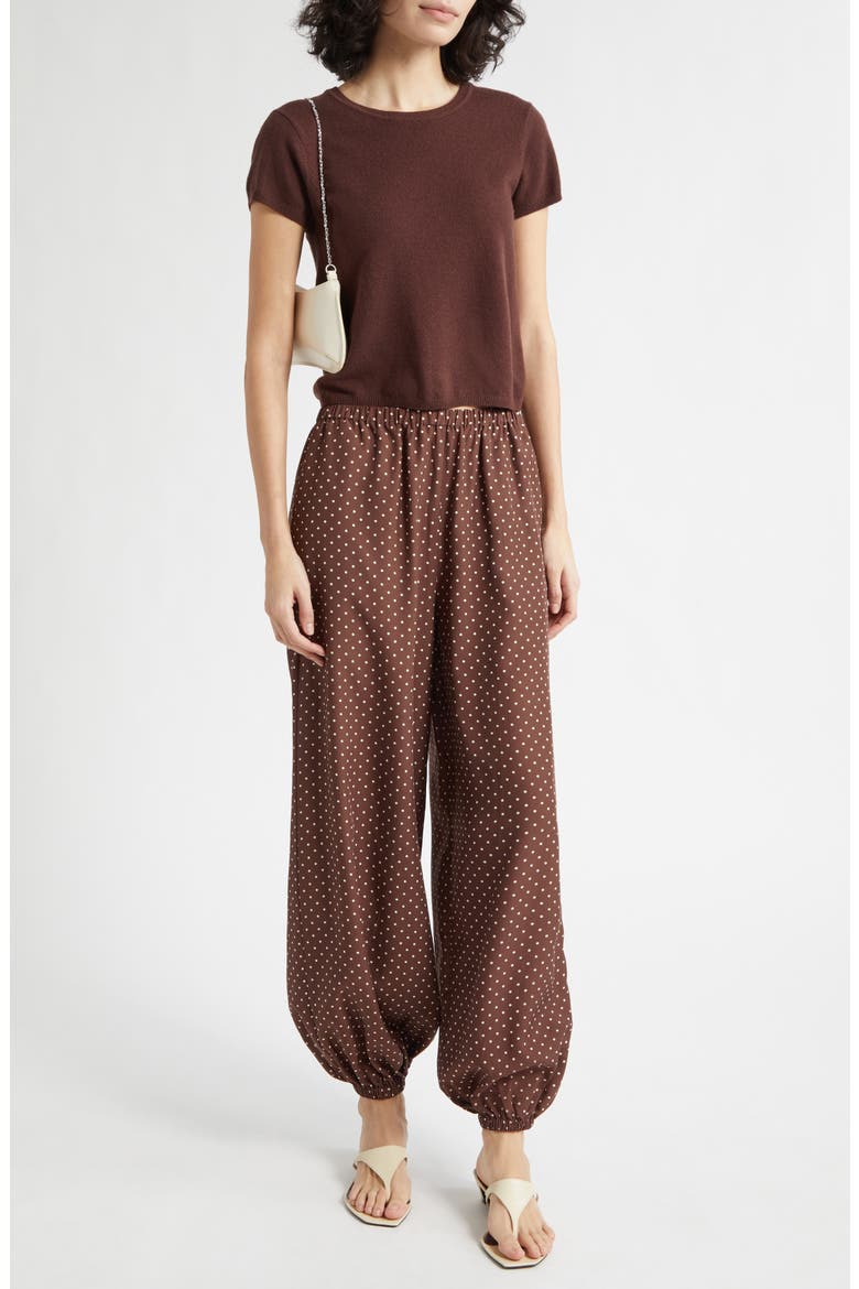 Freddie Knit Merino Wool & Cashmere T-Shirt, Alternate, color, CHOCOLATE
