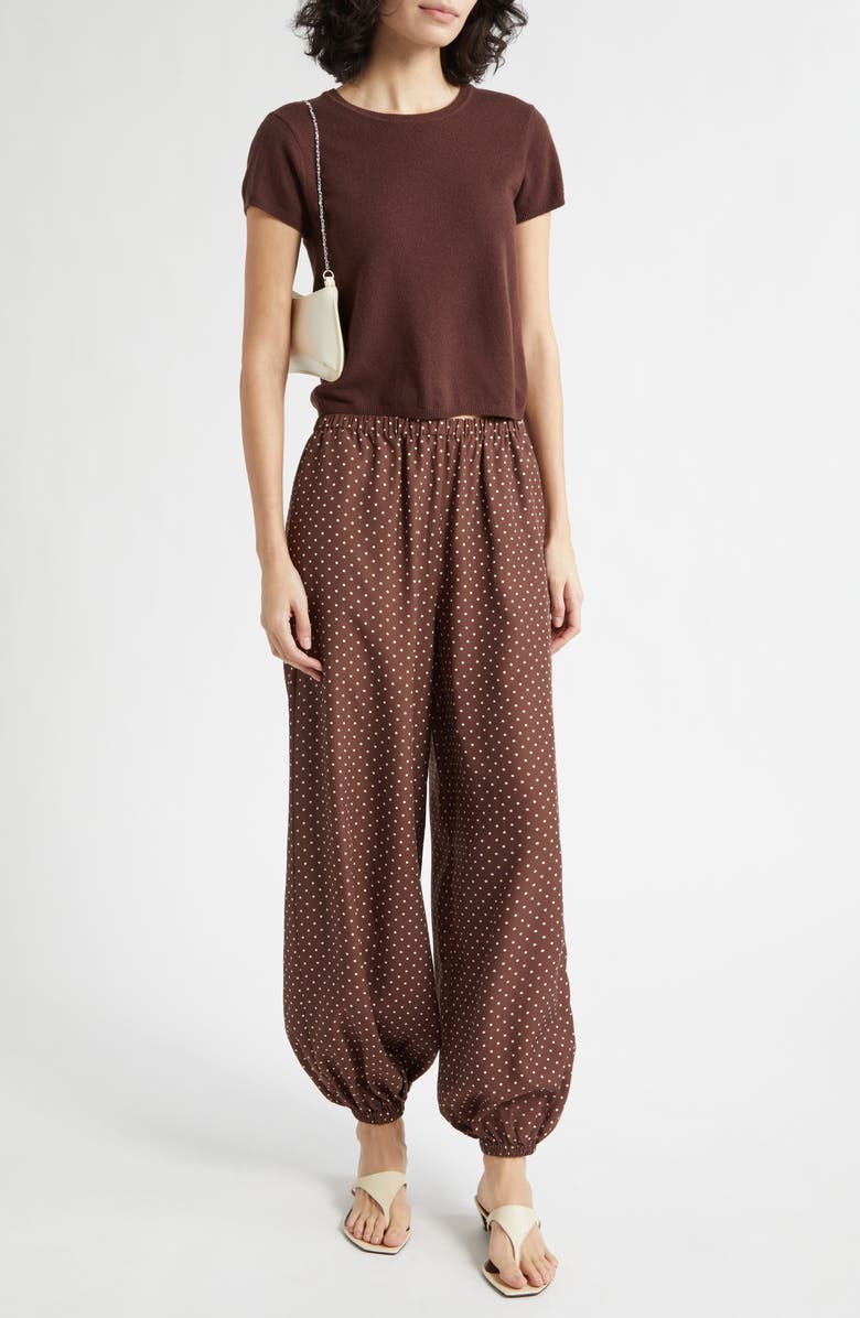 POSSE Freddie Knit Merino Wool & Cashmere T-Shirt, Alternate, color, Chocolate