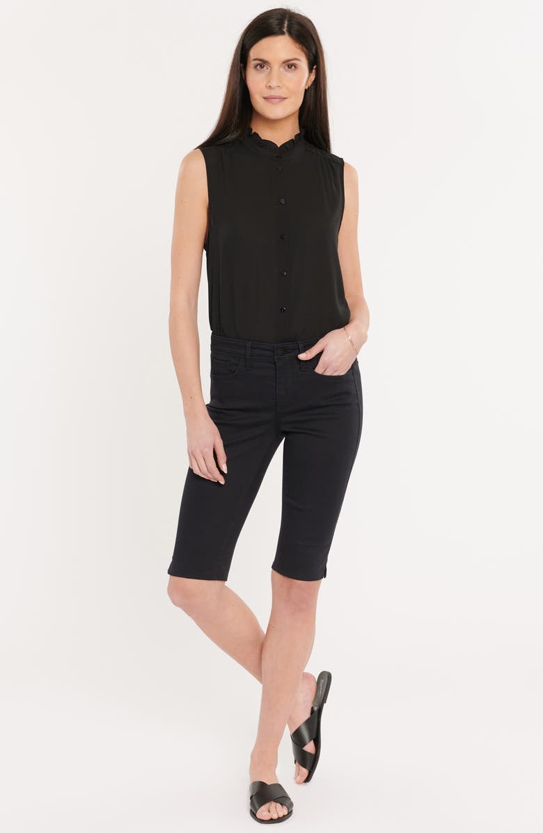 NYDJ Side Slit Capri Bike Shorts, Alternate, color, Black