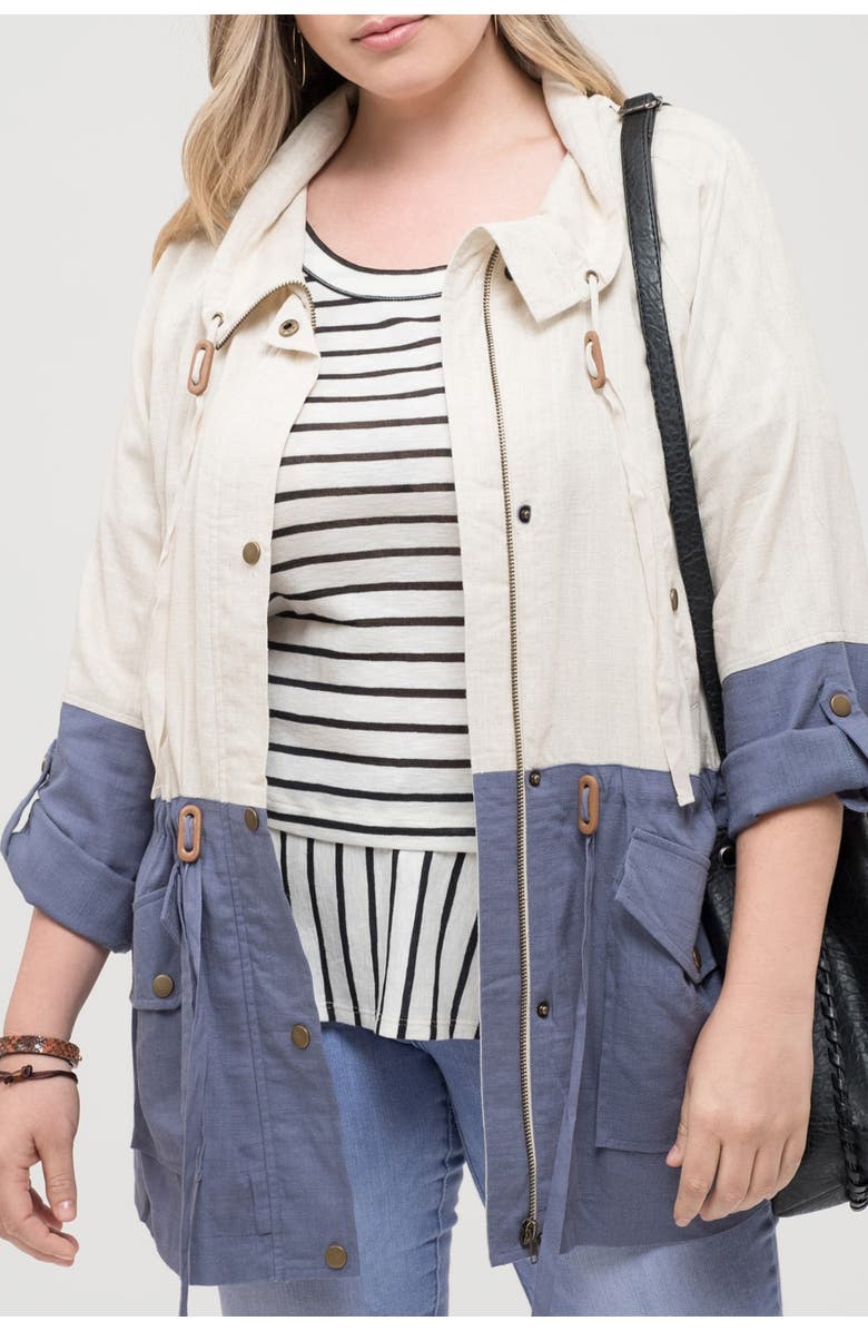 PERCH BY BLU PEPPER Long Lined Utility Jacket, Main, color, 