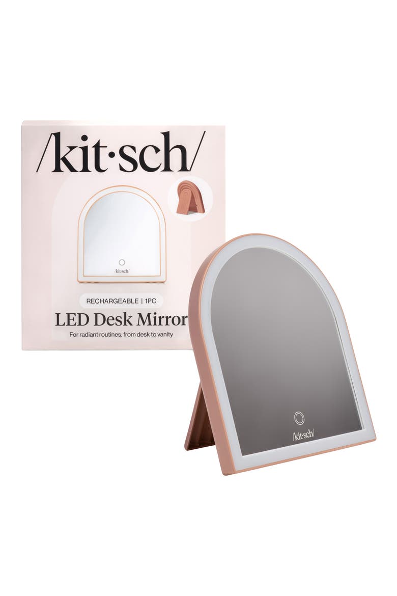 LED Desk Mirror, Main, color, TERRACOTTA