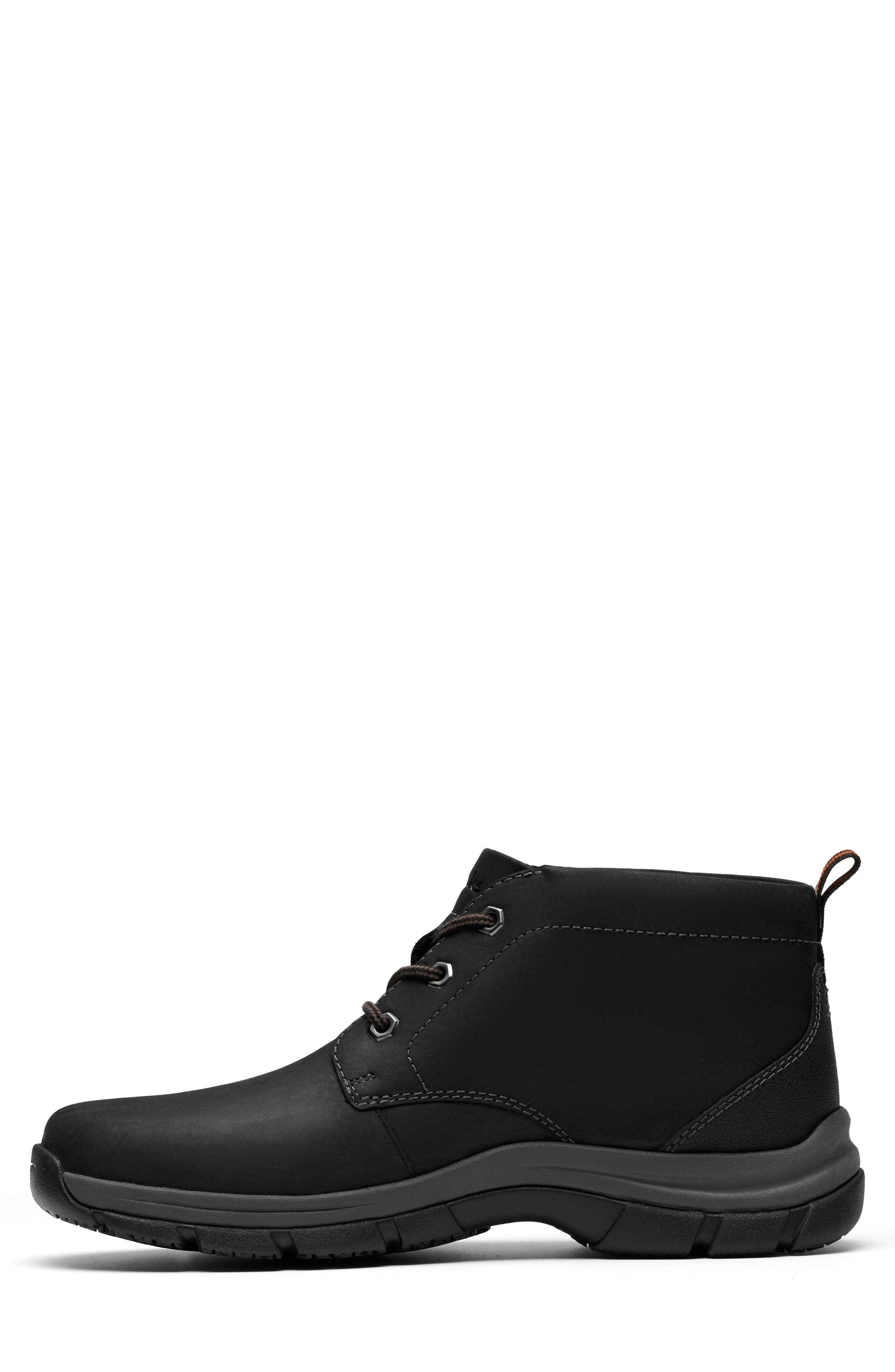 Clarks<sup>®</sup> Walpath Waterproof Chukka Boot, Alternate, color, Black Leather