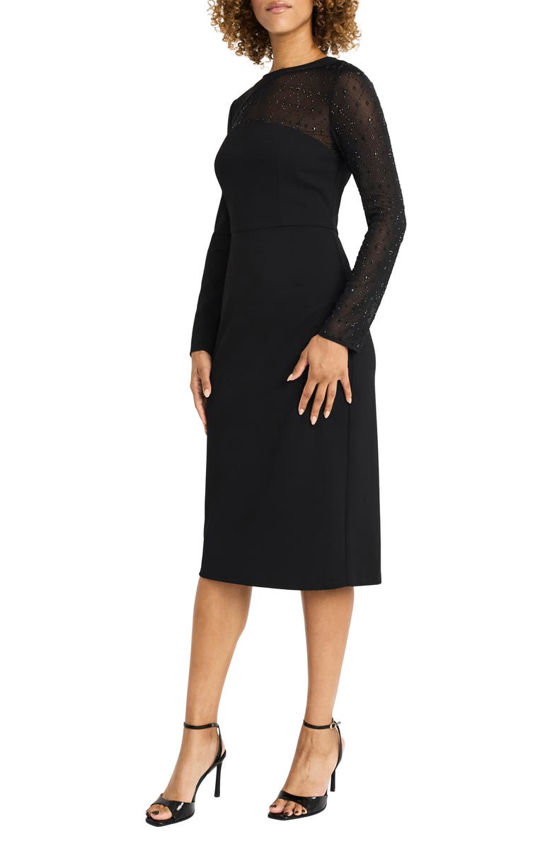 Maggy London Heat Fix Long Sleeve Sheath Dress, Alternate, color, 