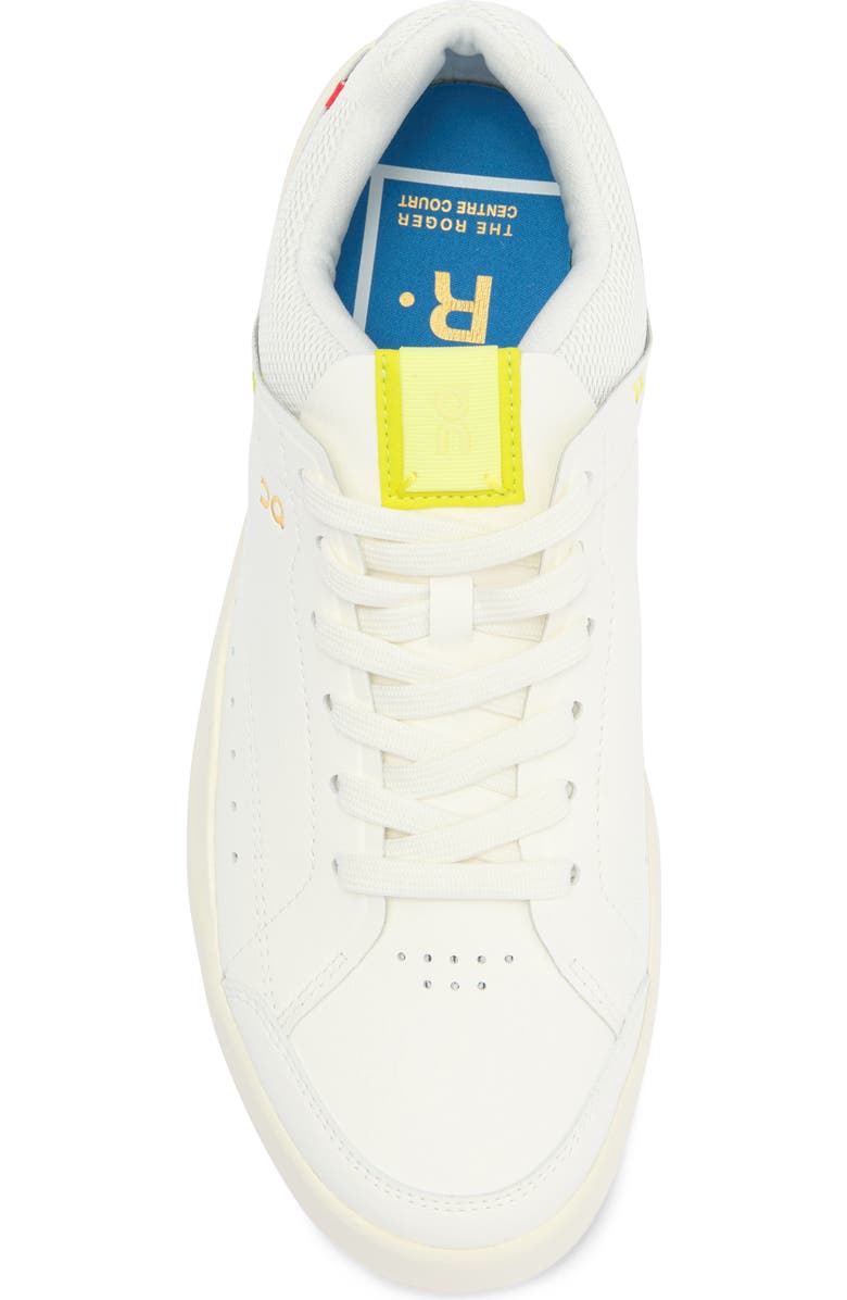 On THE ROGER Centre Court Tennis Sneaker, Alternate, color, White/ Limelight
