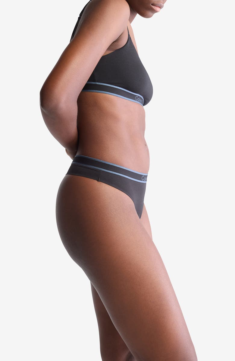Calvin Klein Tonal Logo Modern Cotton Blend Thong, Alternate, color, 