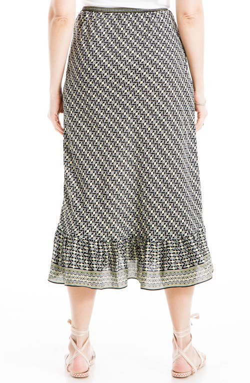 MAX STUDIO MAX STUDIO BIAS RUFFLE HEM MIDI SKIRT