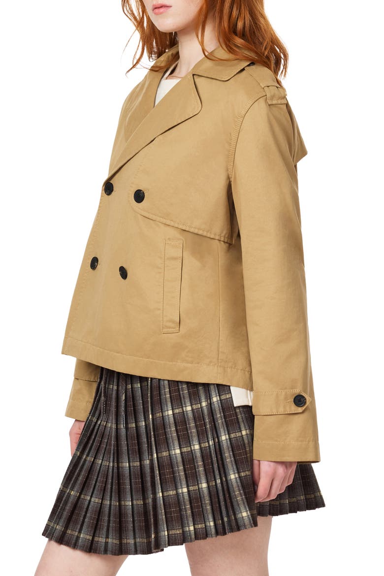 The Cropped Trench Jacket, Alternate, color, THRUSH