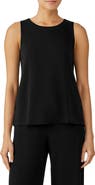 Eileen Fisher Jewel Neck Jersey Tank