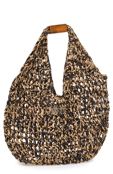 Faye Raffia Shoulder Bag