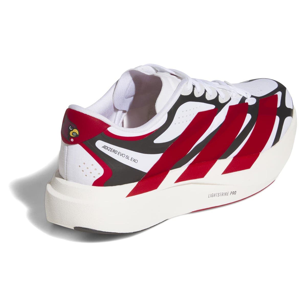 Unisex adidas  White Louisville Cardinals Adizero EVO SL EXO Sneakers, Alternate, color, White
