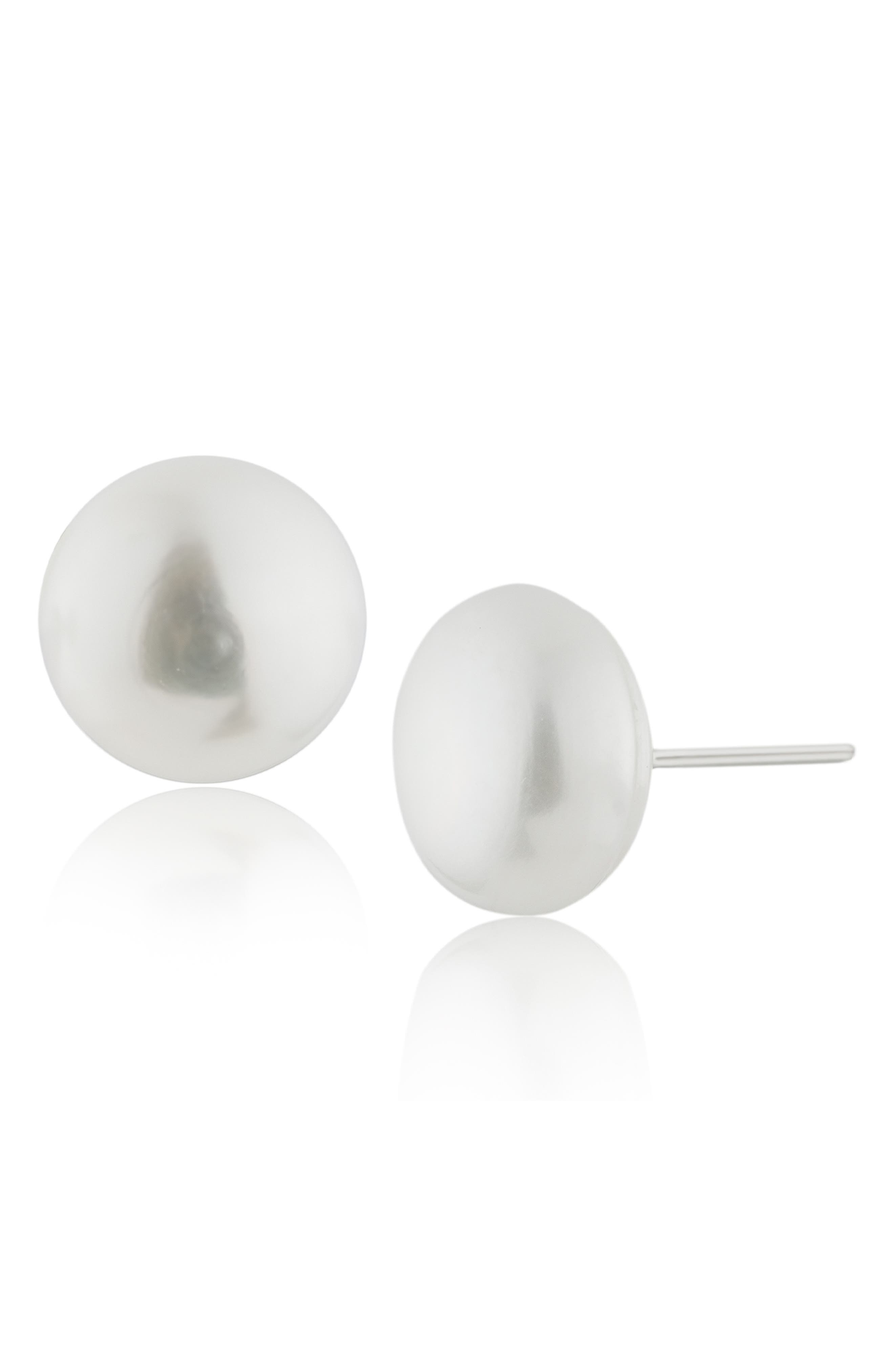 JARDIN Sterling Silver Cultured Freshwater Pearl Stud Earrings
