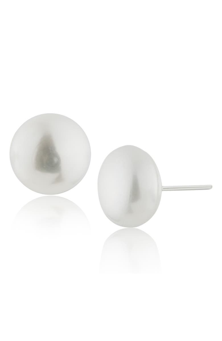 JARDIN Sterling Silver Cultured Freshwater Pearl Stud Earrings, Main, color, 
