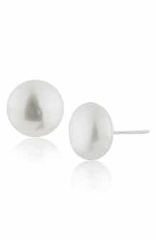JARDIN Sterling Silver Cultured Freshwater Pearl Stud Earrings