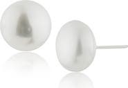 JARDIN Sterling Silver Cultured Freshwater Pearl Stud Earrings