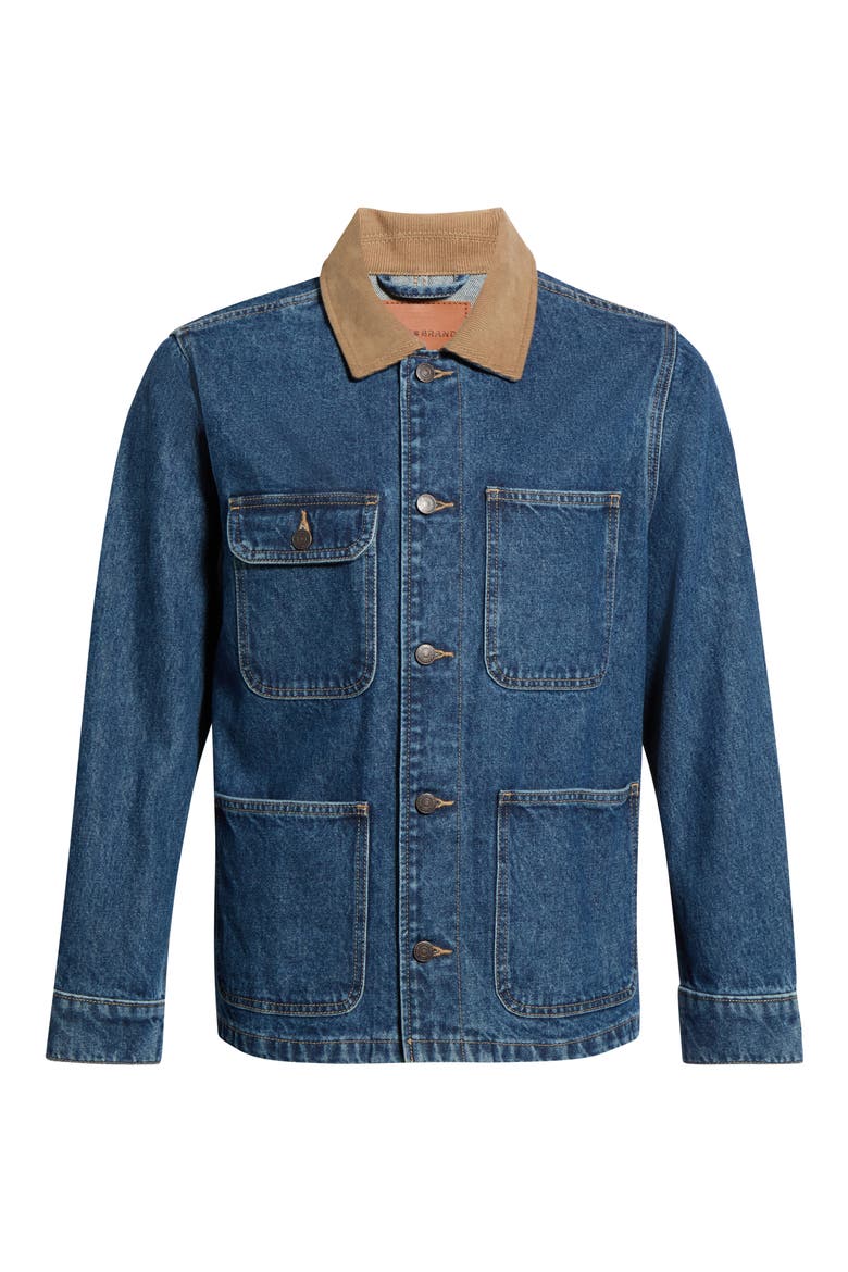 Corduroy Collar Denim Field Jacket, Alternate, color, HARVESTER