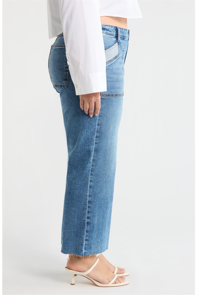 Meg Raw Hem High Waist Ankle Wide Leg Jeans, Alternate, color, SUCCESS