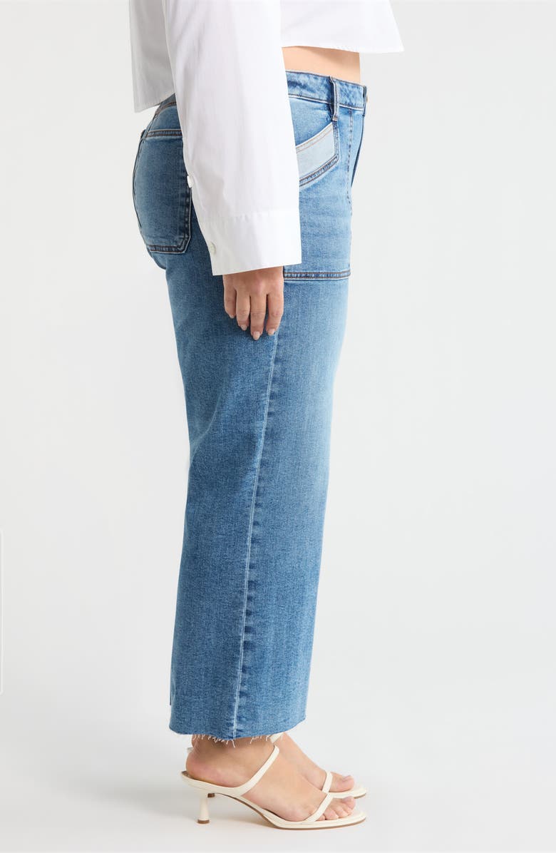 KUT from the Kloth Meg Raw Hem High Waist Ankle Wide Leg Jeans, Alternate, color, Success