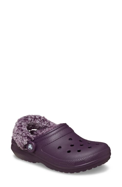 Crocs Classic Fleece Lined Clog In Purple