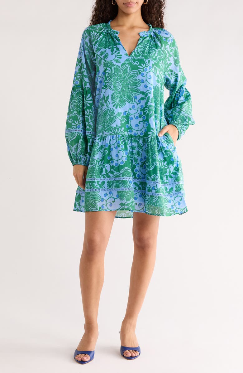 SUGARLIPS Tressa Floral Long Sleeve Cotton Dress, Main, color, 