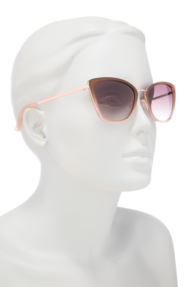 QUAY Clickbait 53mm Cat Eye Sunglasses, Alternate, color, 