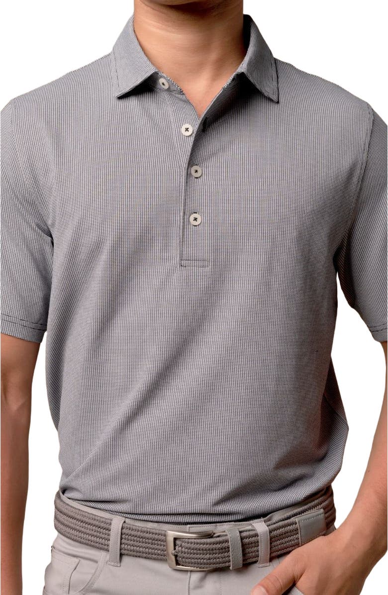 ASHWORTH GOLF Houndstooth Polo, Alternate, color, Driver Navy/White