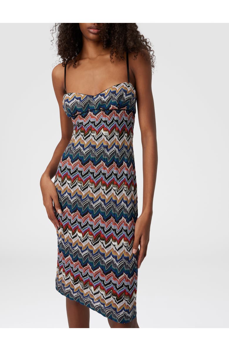 Missoni Lingerie Midi Dress With Floral Lace, Alternate, color, Multicoloured