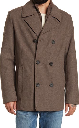 Kenneth Cole New York Red Wine Mid-Pea Coat- Size Medium deals