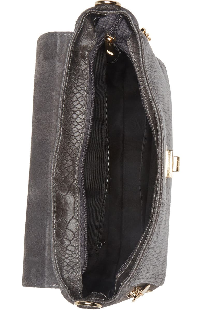 CHRISTIAN LAURIER Acil Alligator Embossed Leather & Suede Box Crossbody Bag, Alternate, color,