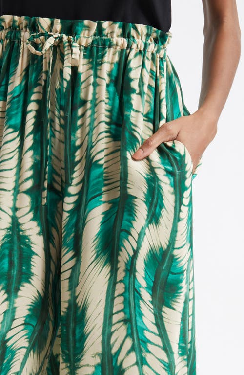 Ulla Johnson Sawyer Print Wide Leg Pants In Acacia