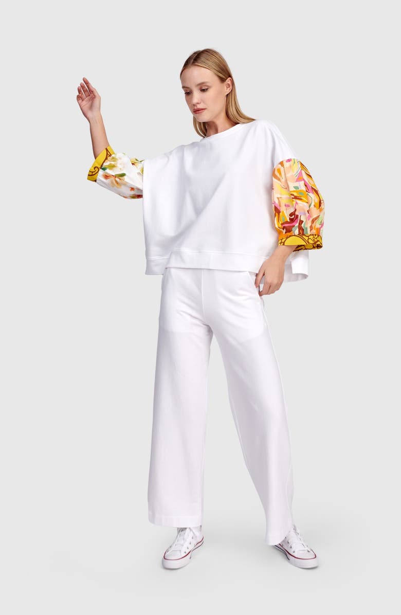 Alembika Starfruit Puff Top, Alternate, color, White