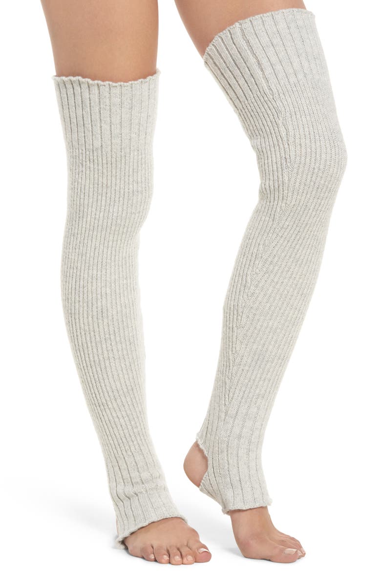 Lemon Ballerina Over the Knee Stirrup Leg Warmers, Main, color, 