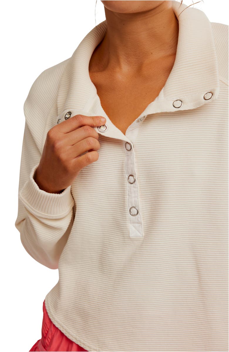 Free People FP Movement So Fly Cotton Henley Top, Alternate, color, White