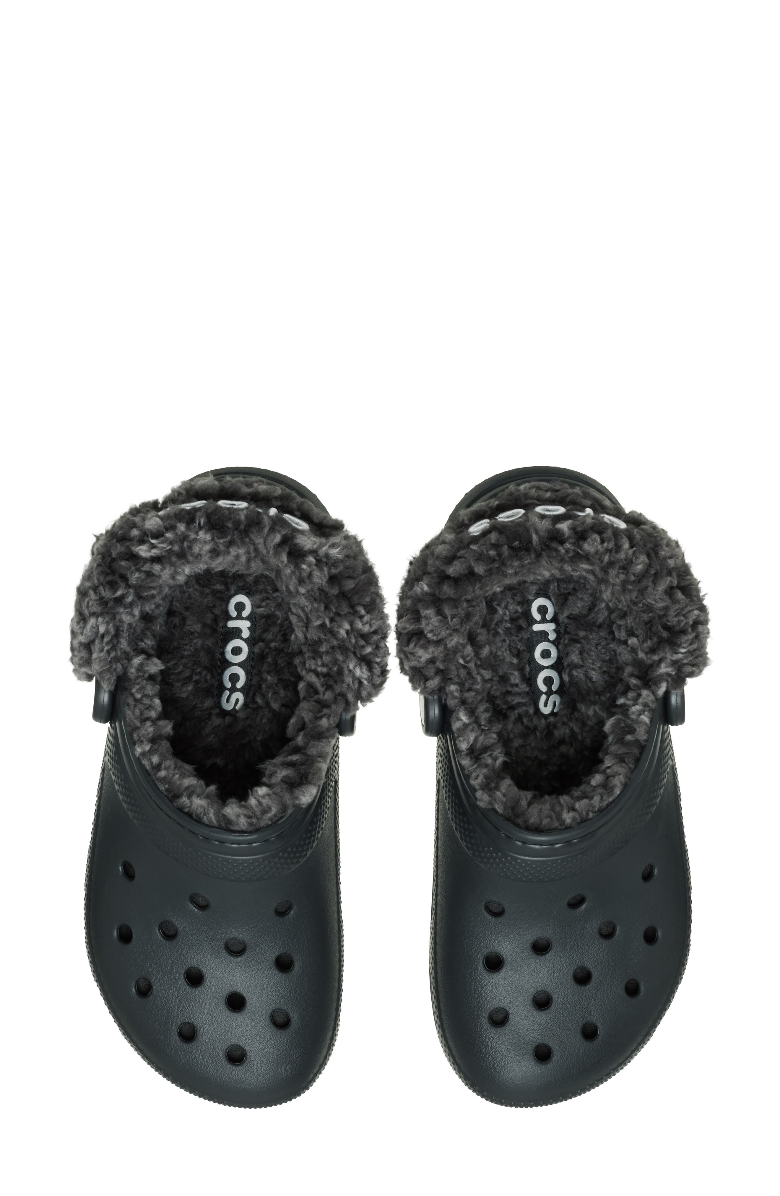 CROCS Classic Fleece Lined Clog, Alternate, color, Black