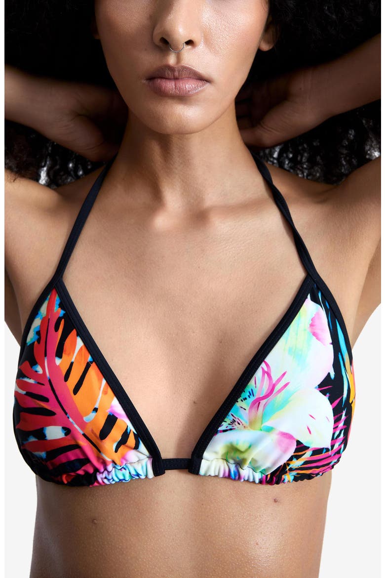 Daiquiri Triangle Bikini Top, Alternate, color, BLACK