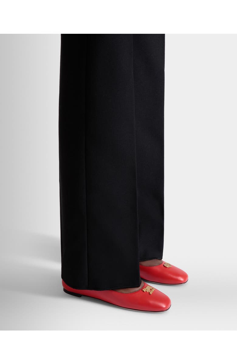 Bally rina Flat In Leather, Alternate, color, Red