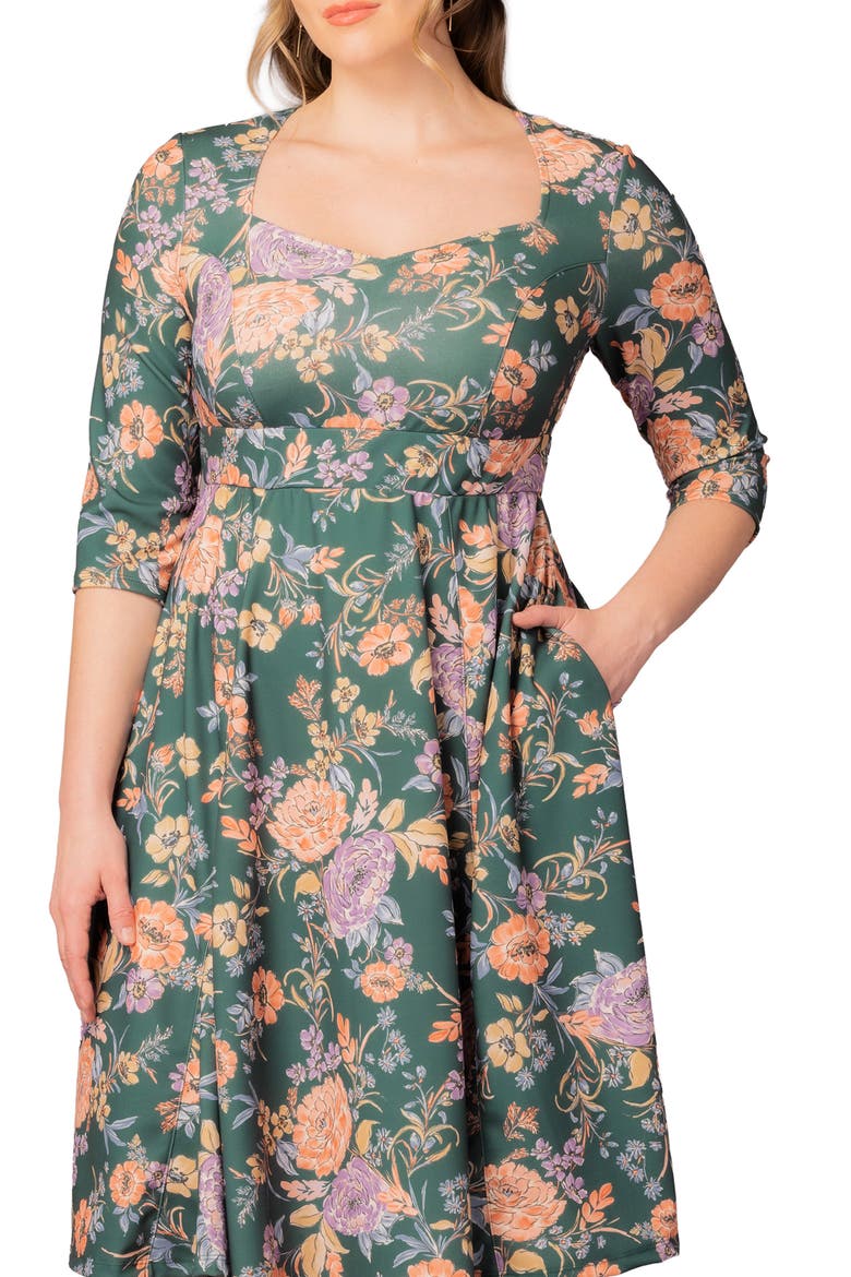 Royal Sweetheart Dress, Alternate, color, GREEN GARDEN