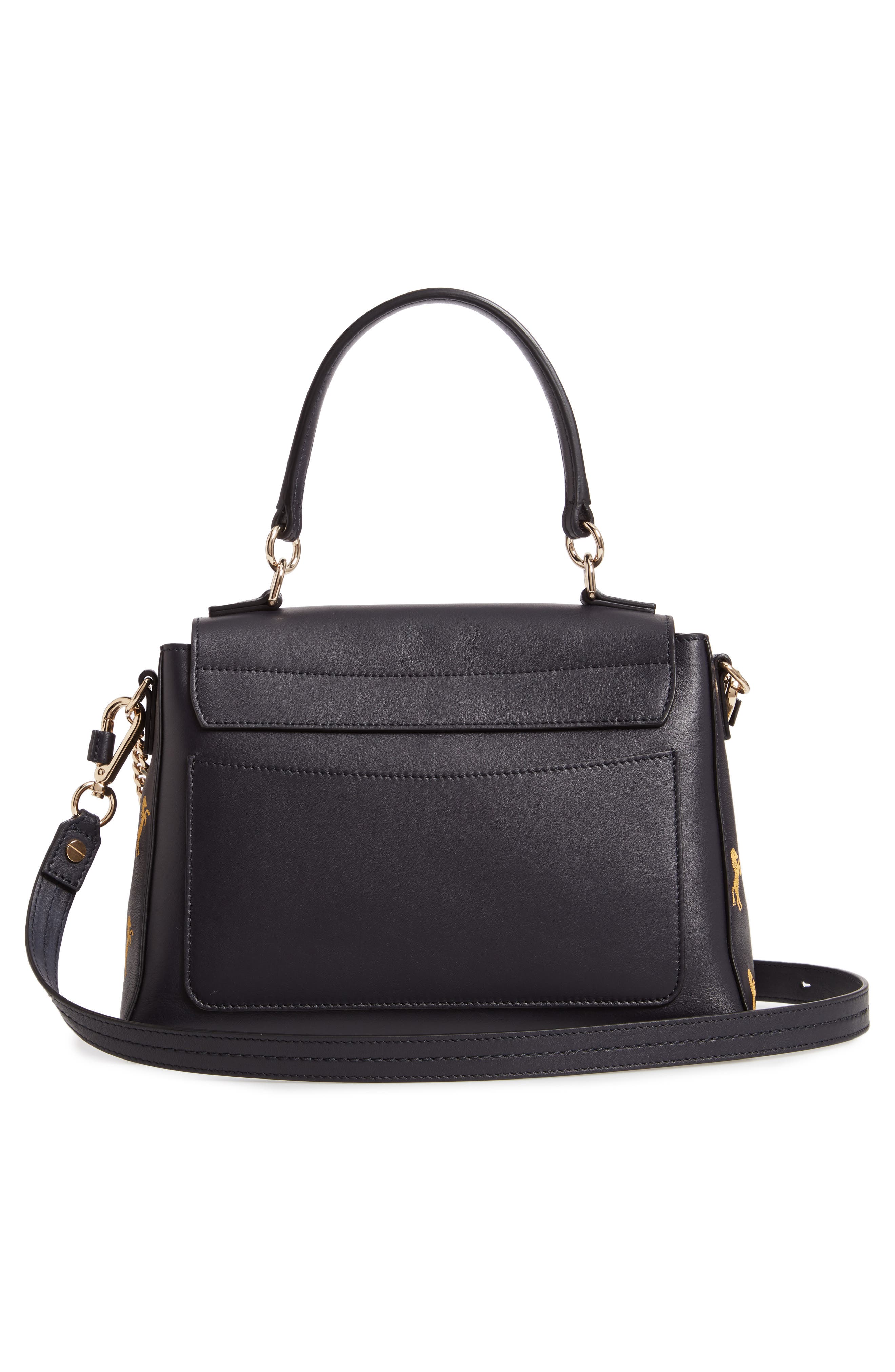 Chloé Small Faye Daye Embroidered Leather Shoulder Bag, Alternate, color, 