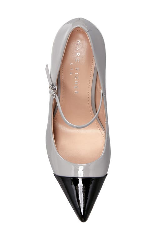 Marc Fisher Ltd Anellie Pointed Toe Pump In Light Grey Patent