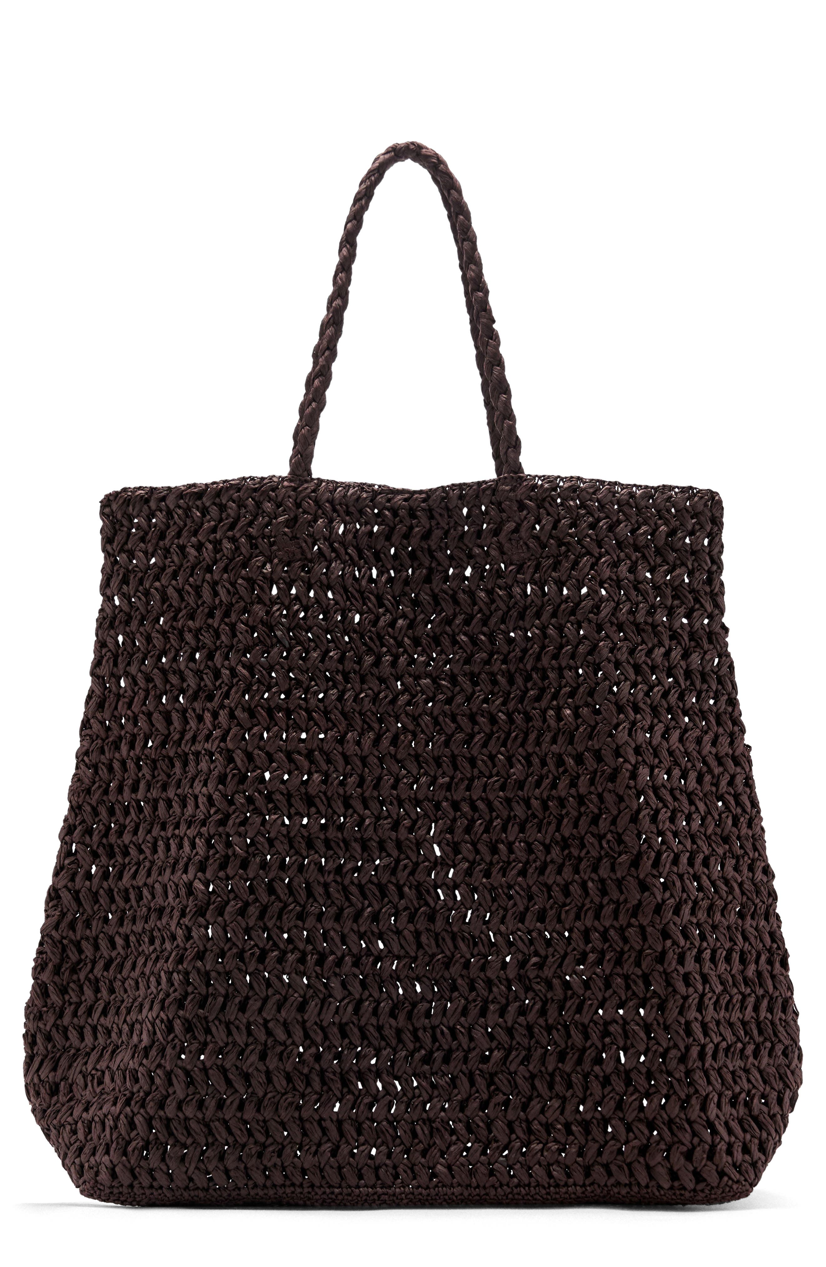 MANGO Maxi Natural Fiber Tote, Main, color, 