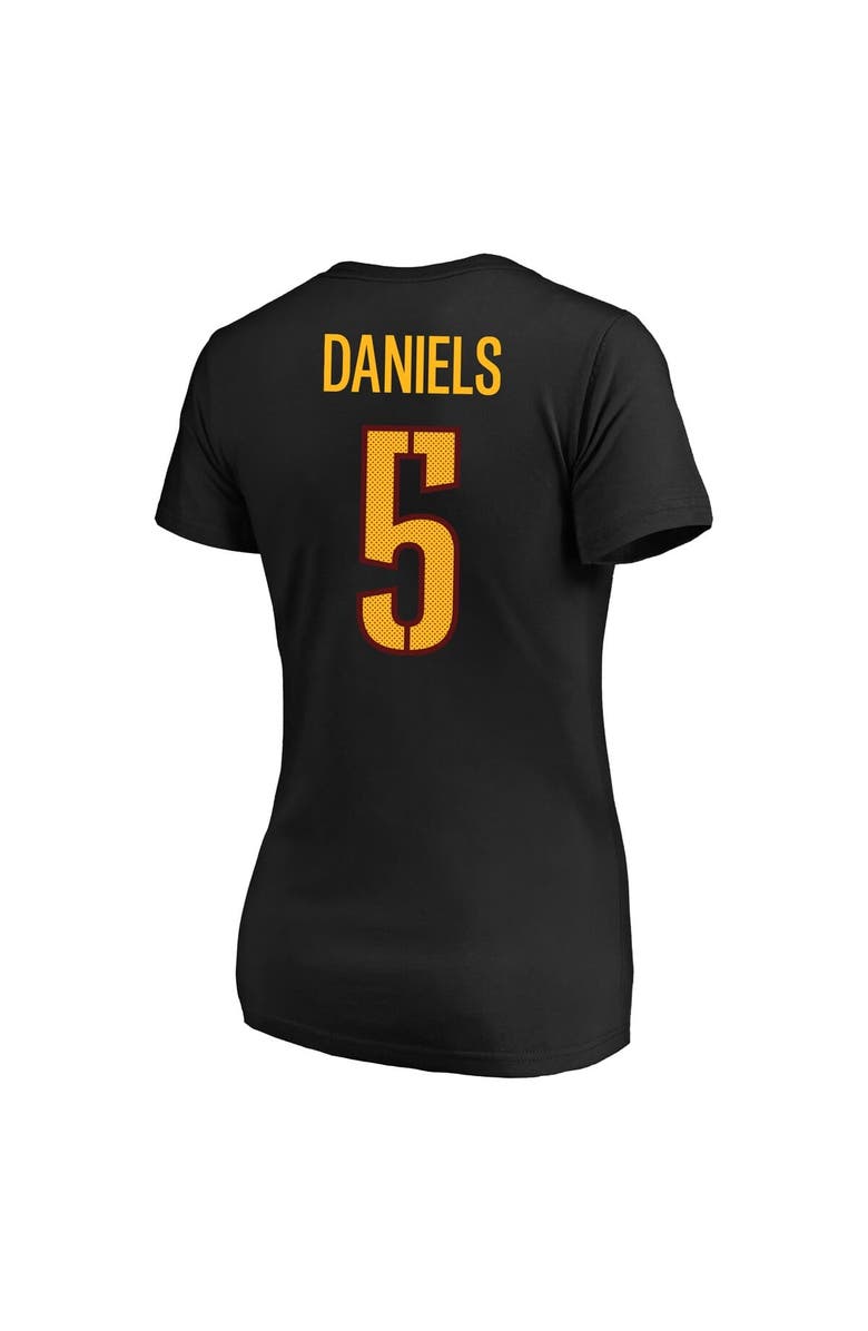 FANATICS Women's Jayden Daniels Black Washington Commanders Plus Size Fair Catch Name & Number Scoop Neck T-Shirt, Alternate, color, Black
