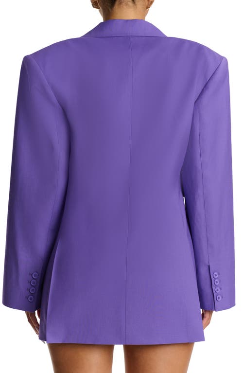 Naked Wardrobe Oversize Long Sleeve Blazer In Purple