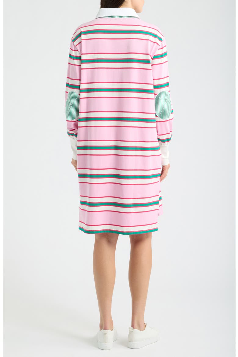 Robbie Summer Rugby Stripe Cotton Jersey Dress, Alternate, color, PINK MULTI STRIPE